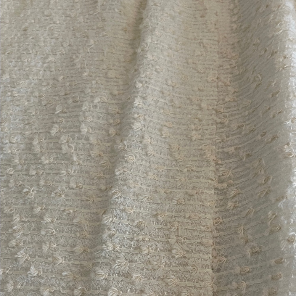 J. Crew Textured Cream/White Midi Dress with Black Sequins - Picture 6 of 8